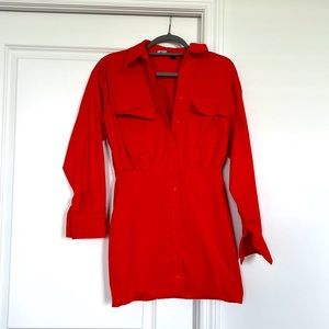 Zara Red Shirt Dress size XS
